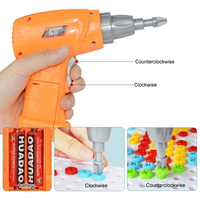 Kids Drill & Screw Board – Educational Fine Motor Toy