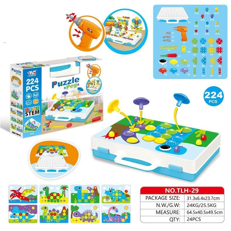 Kids Drill & Screw Board – Educational Fine Motor Toy
