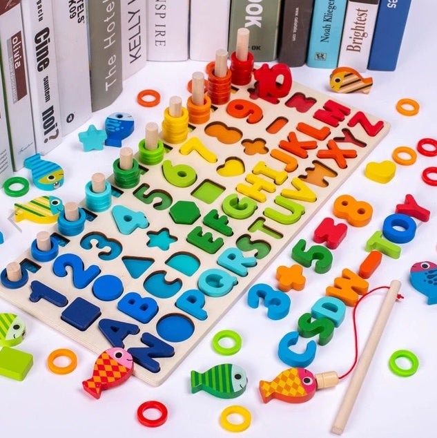 Wooden Alphanumeric Puzzle β Numbers, Letters & Colors Learning Toy