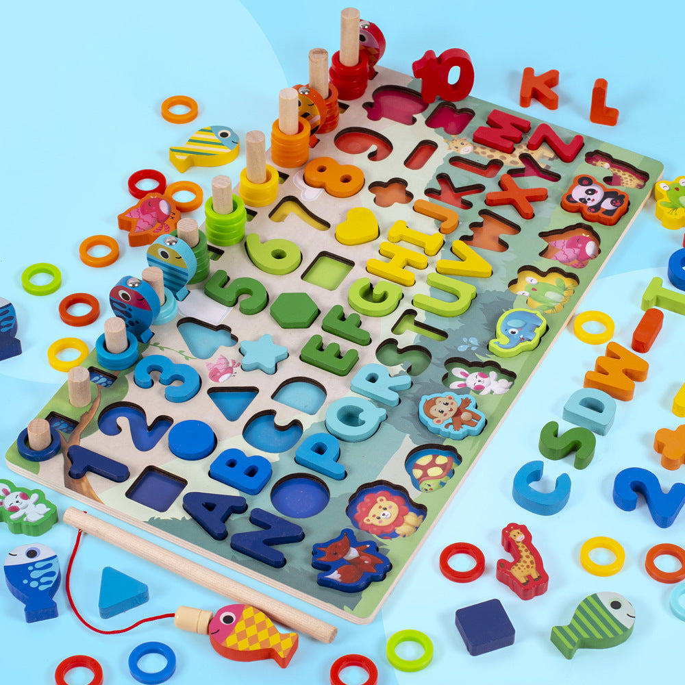 Wooden Alphanumeric Puzzle β Numbers, Letters & Colors Learning Toy
