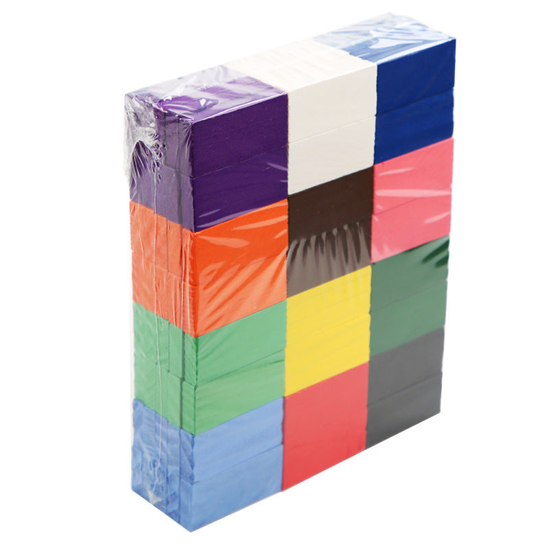 Rainbow Wooden Domino Set – 120-Piece Educational Toy