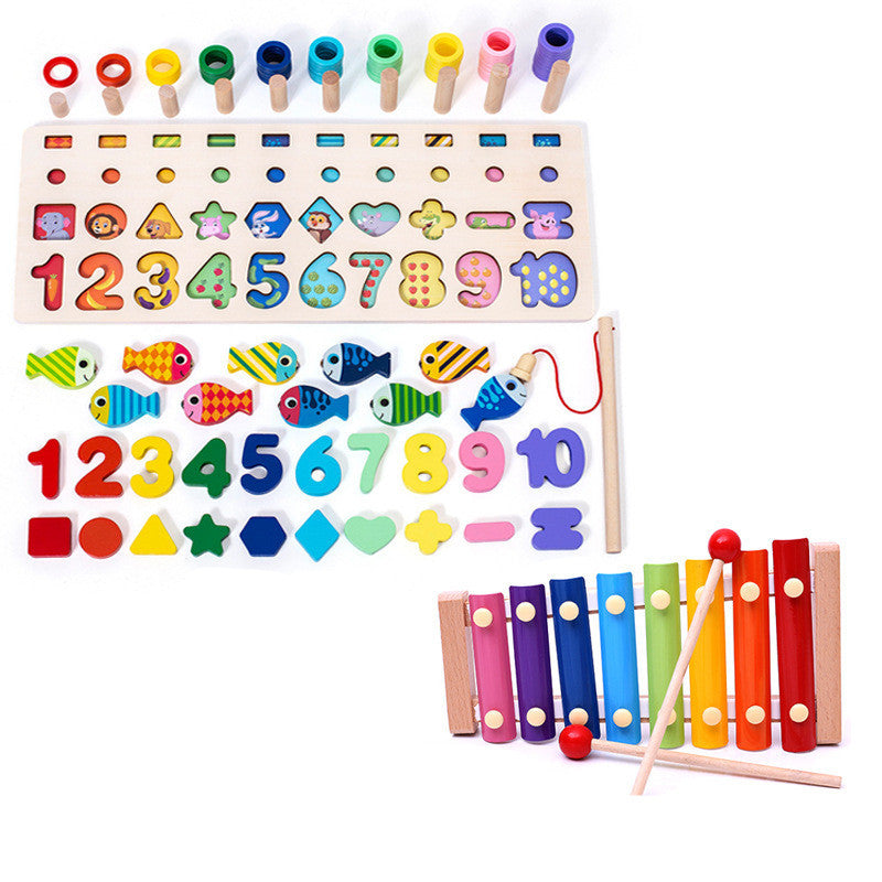 Wooden Alphanumeric Puzzle – Numbers, Letters & Colors Learning Toy