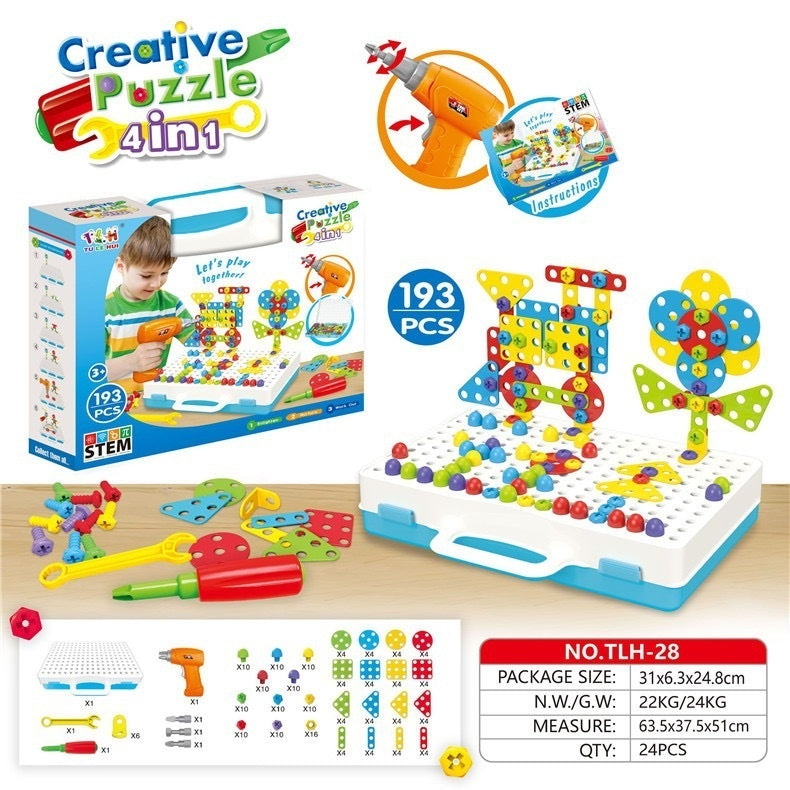 Kids Drill & Screw Board – Educational Fine Motor Toy