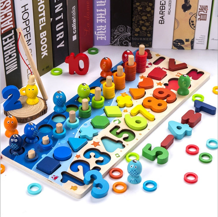 Wooden Alphanumeric Puzzle – Numbers, Letters & Colors Learning Toy