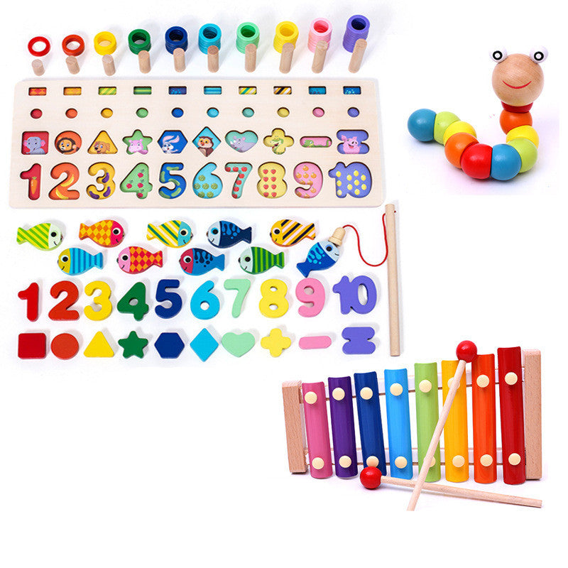 Wooden Alphanumeric Puzzle – Numbers, Letters & Colors Learning Toy