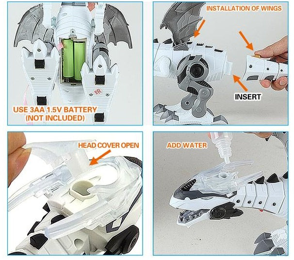 Smart Robot Dino with Lights & Sounds